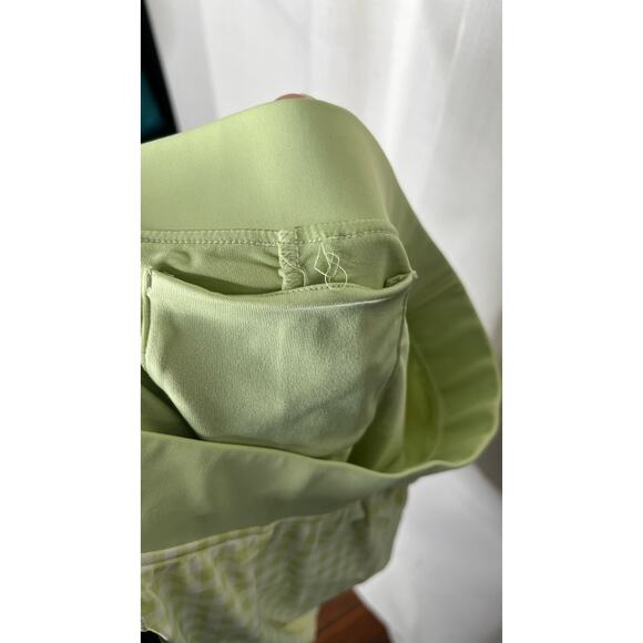 Alo Yoga Mesh Gingham Cropped Long Sleeve Top, Skirt in Iced Green Tea Size XS - Picture 5 of 6